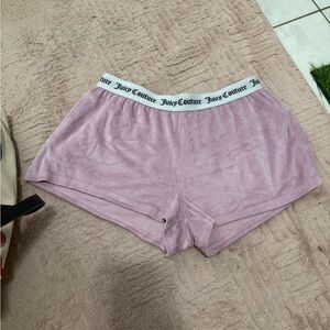 Juicy Couture Light Pink Velour Shorts